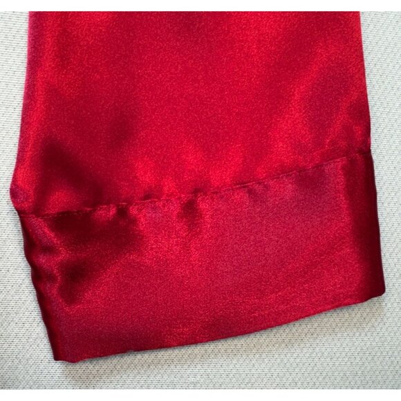 Vintage Inner Most Womens Satin Button Up Pants Pajama Set Size L Red Sleepwear - Picture 8 of 14